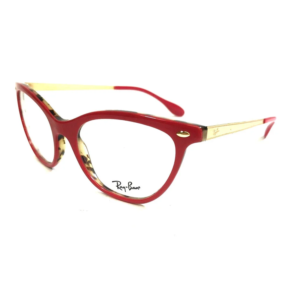 Ray-Ban Eyeglasses Frames RB5360 5714 Hot Pink Brown Tortoise Gold Arm 52-18-145